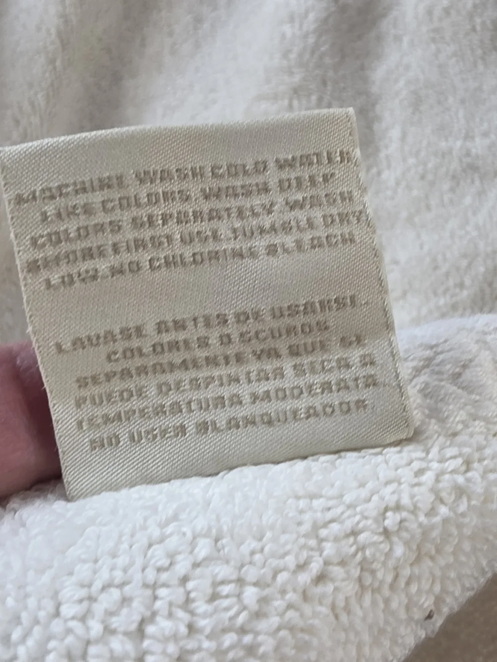 Boutique Off-White Cream Bath Sheet - Plush 100% Turkish Cotton Loops XLG EUC